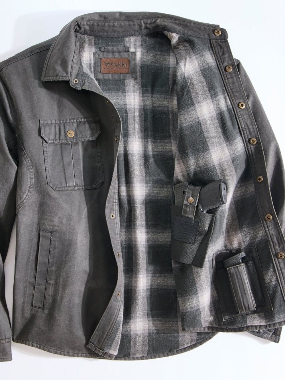 Bountyman Concealed Carry Shirt Jacket - Black | 3XL